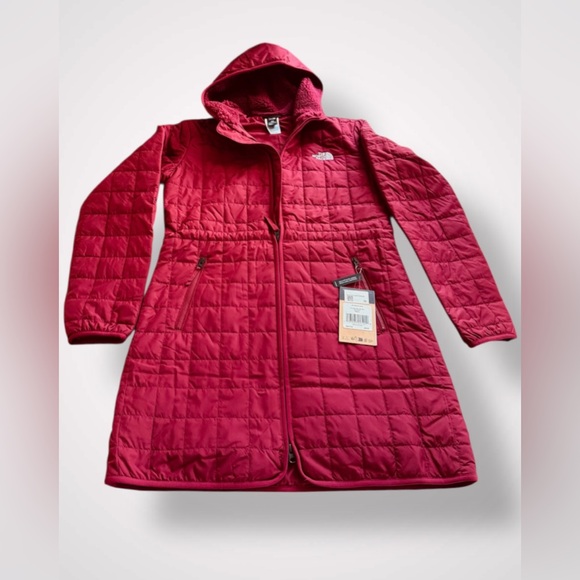 THE NORTH FACE Junction Insulated Parka Women’s Long Jacket Beetroot Small - Picture 3 of 13